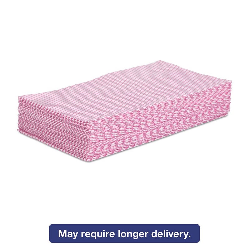Boardwalk BWKN8140 12 in x 21 in Foodservice Wipers  PinkWhite 200Carton - Image 2