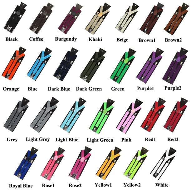 CLOTHERA Adjustable Elastic Y Back Style Suspenders for Men and Women (Black) - Image 3