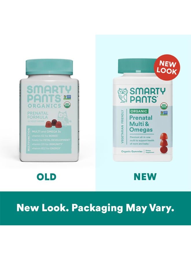 SmartyPants Organic Prenatal Vitamins for Women, Multivitamin Gummies: Biotin, Methylfolate, Omega 3 (ALA), Vitamin D3, C, Vitamin B12, B6, Vitamin A, K & Zinc, 90 Count (22 Day Supply) - Image 2
