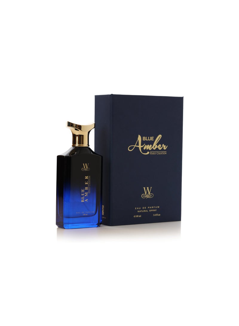 WORLD GOLDEN PERFUMES WORLD GOLDEN PERFUMES Blue Amber Haris Creation Eau De Parfum - 100ml Natural Spray  - Image 1