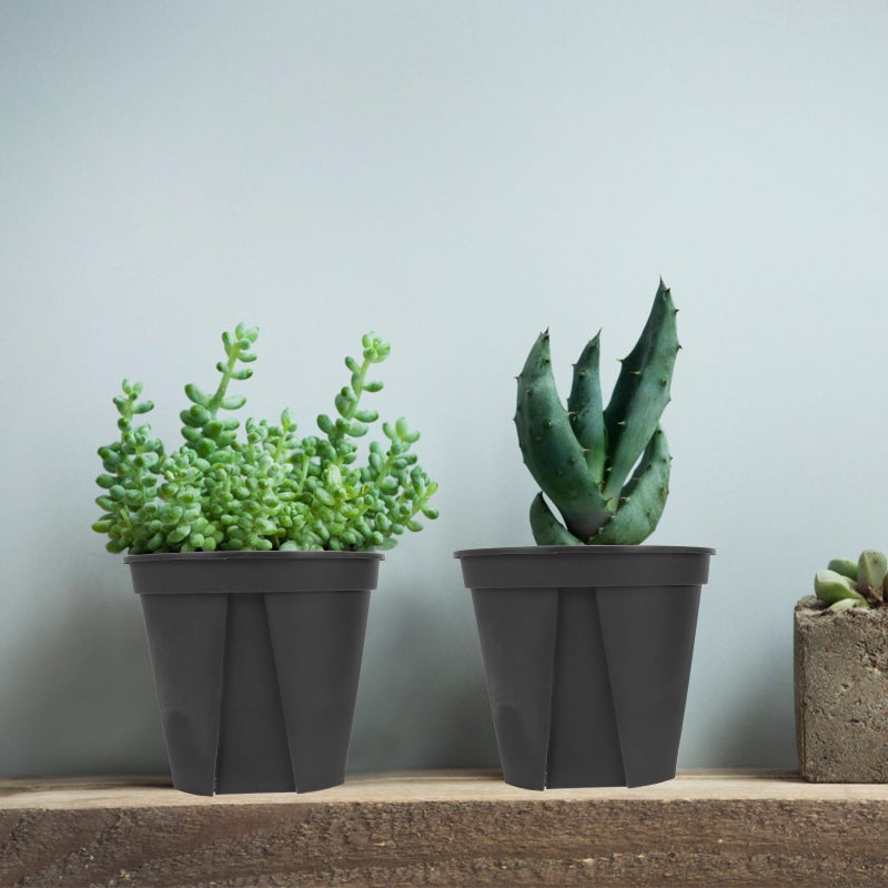 4pcs Flower Pots Plant Flowerpot Bonsai Flower Pot Household Flowerpots (No Tray) - Image 1