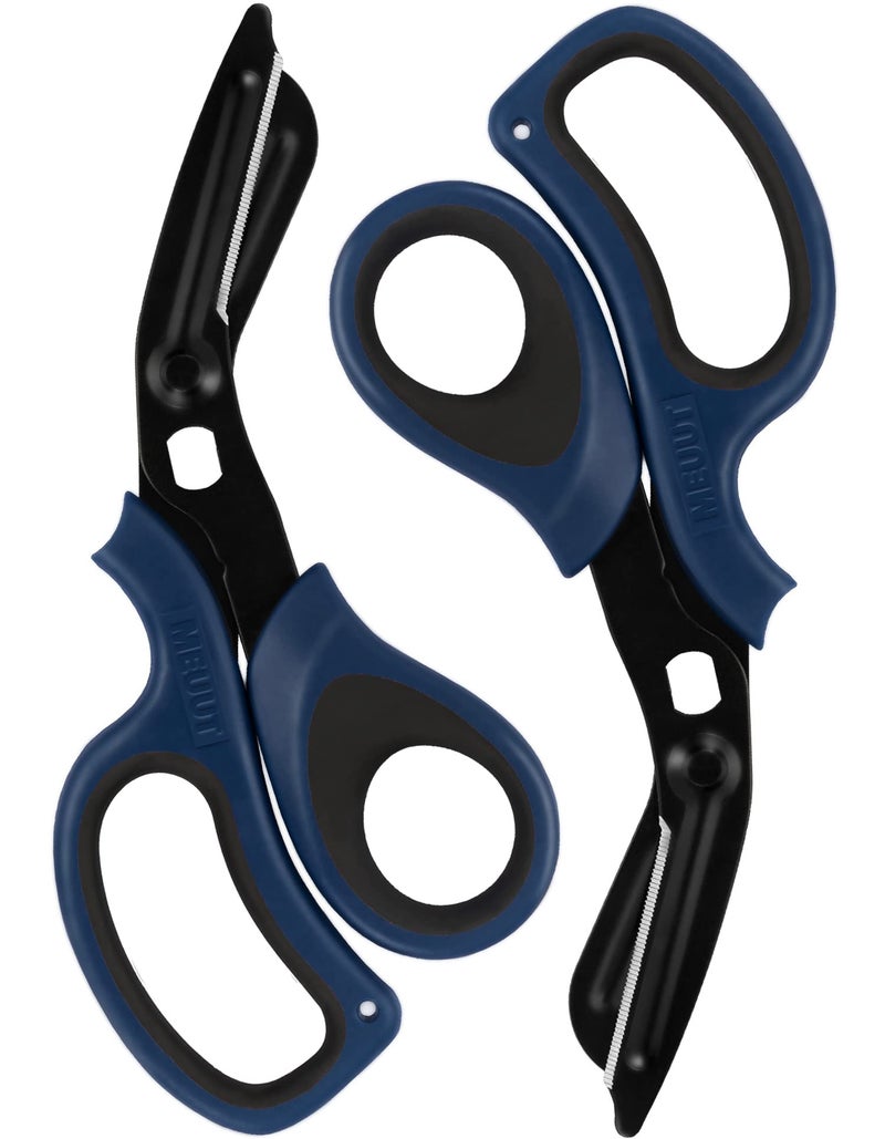 MEUUT 2 Pack Trauma Shears Panted Bandage Scissors for Left and Right Hand - Medical Supplies with 8 inch Heavy Duty Medical Scissors for EMT Workers Nurses - Image 2
