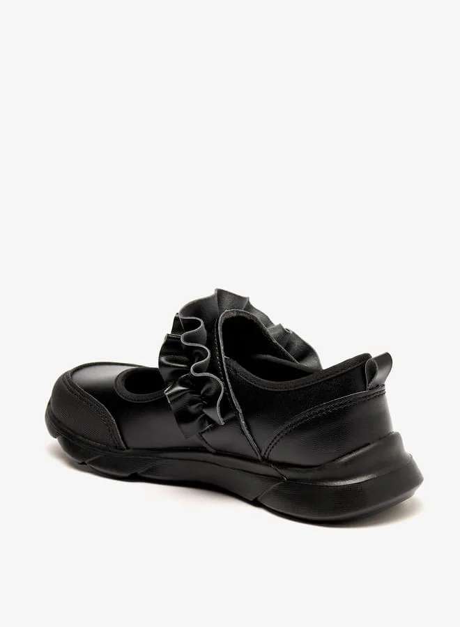 ليتل ميسي Girls Solid Lightweight Mary Jane Shoes with Hook and Loop Closure