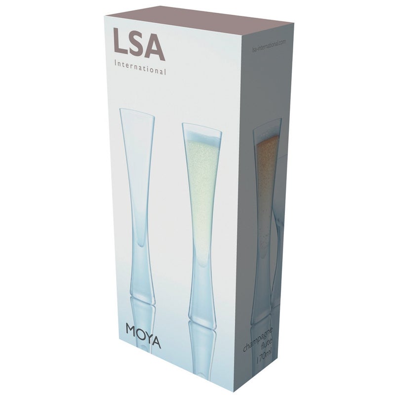 LSA International LSA MV17 Moya Glass Champagne Flute 5.7 fl oz /H9.75in Clear x 2 - Image 5