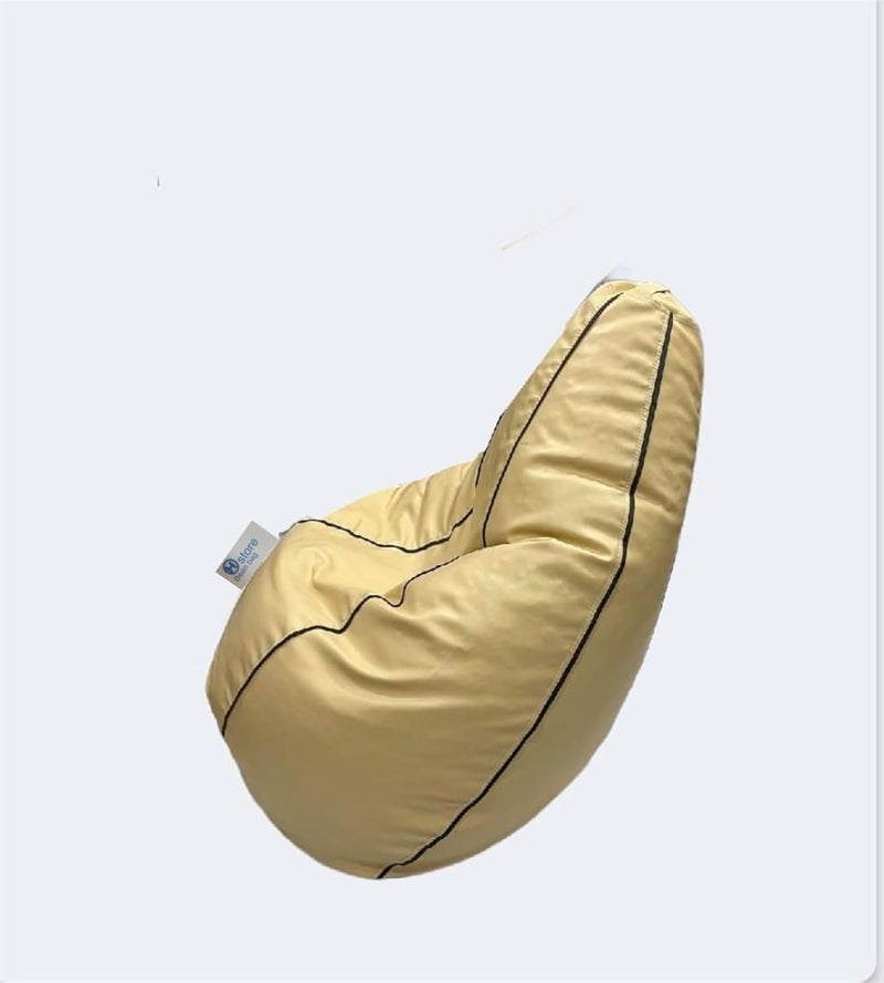OHSTORE Premium Bean Bag Chair Ultra Comfortable Durable Faux Leather Cover Lightweight Ergonomic Lounge Seat for Home Office Gaming Relaxation OffBlack 2XLBB - Image 2