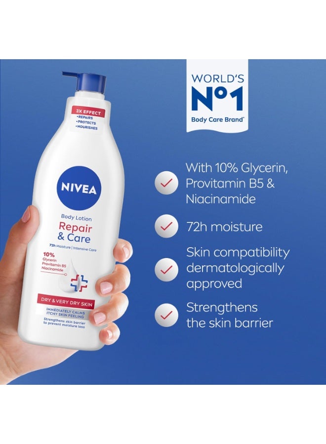 نيفيا لوشن الجسم للإصلاح والعناية ، ديكسبانتينول ، للبشرة شديدة الجفاف ، 400 مل - Image 2