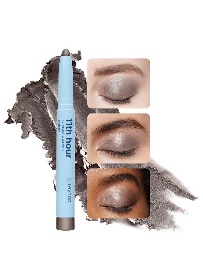 ALLEYOOP 11Th Hour Cream Eye Shadow Sticks - Charcolit (Shimmer) - Award-Winning Eyeshadow Stick - Smudge-Proof And Crease Proof For Over 11 Hours - Easy-To-Apply And Compact For Travel, 0.05 Oz  - Image 1