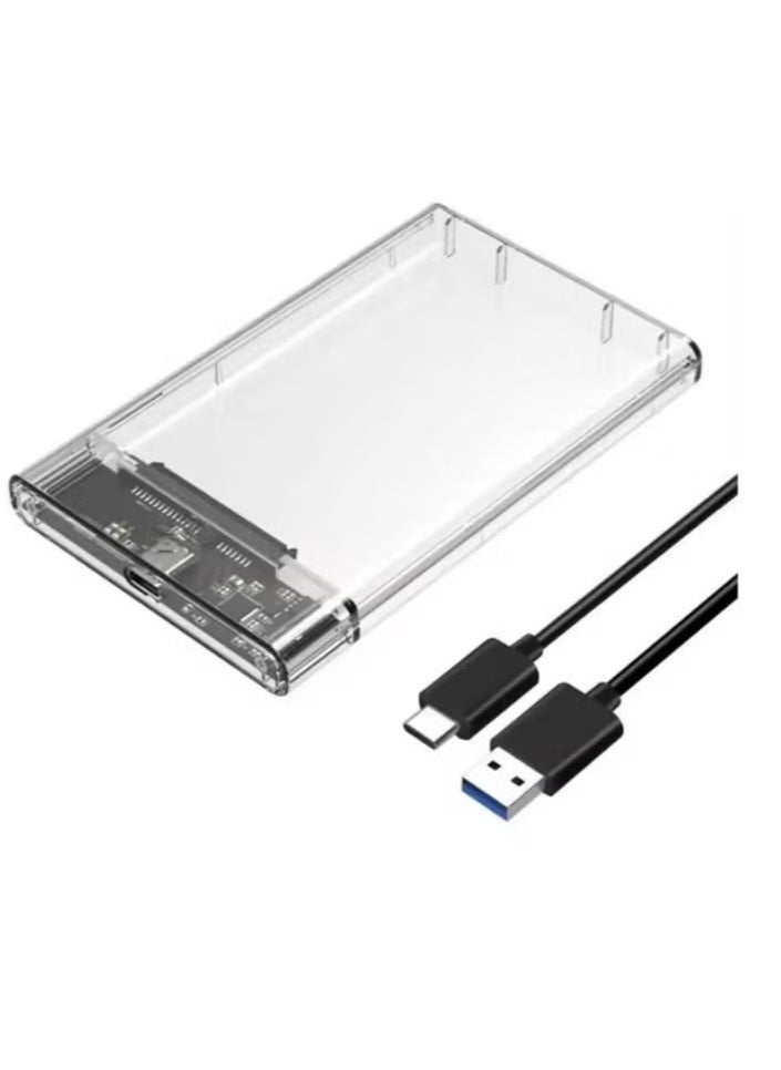 2.5 inch Hard Drive Enclosure SATA to USB-C 3.1 6Gbps External Hard Drive Case for 7/9.5mm HDD/SSD Support UASP Up to 6TB