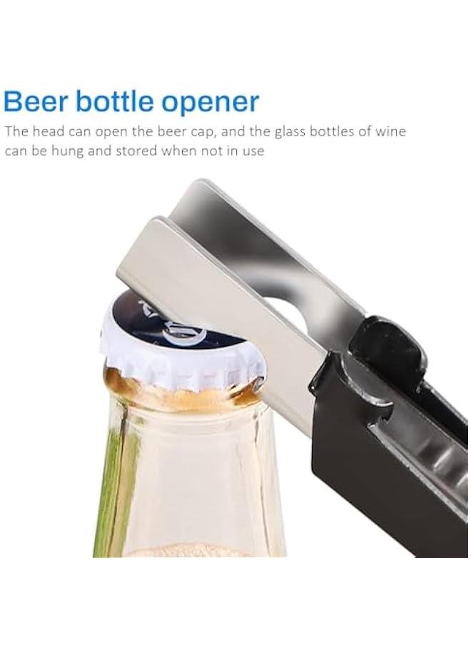 Adjustable Multifunctional Jar Can Opener, Stainless Steel Can Opener with Jar Gripper, Comfortable Grip Jar Lid Opener for Weak Hands, Seniors Arthritis, Manual Lid Gripper multitool Opener