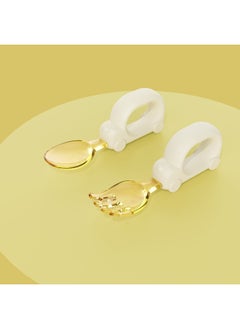 Baby Car Spoon Fork Baby PPSU Spoon Fork Silicone Short Handle Spoon Children's Training Food Supplement Eating Spoon-Specifications:A Pair Of Spoons And Forks