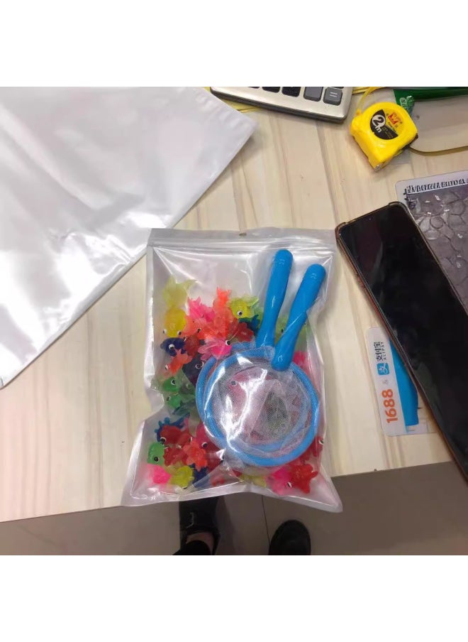 Simulation Soft Glue Goldfish Set Japan Taiwan Fishing Bathing Toy Tpr Marine Animal Floating Water-Color:45 Big Eye Goldfish +5 Small Goldfish +2 Detachable Net Fishing  - Image 3