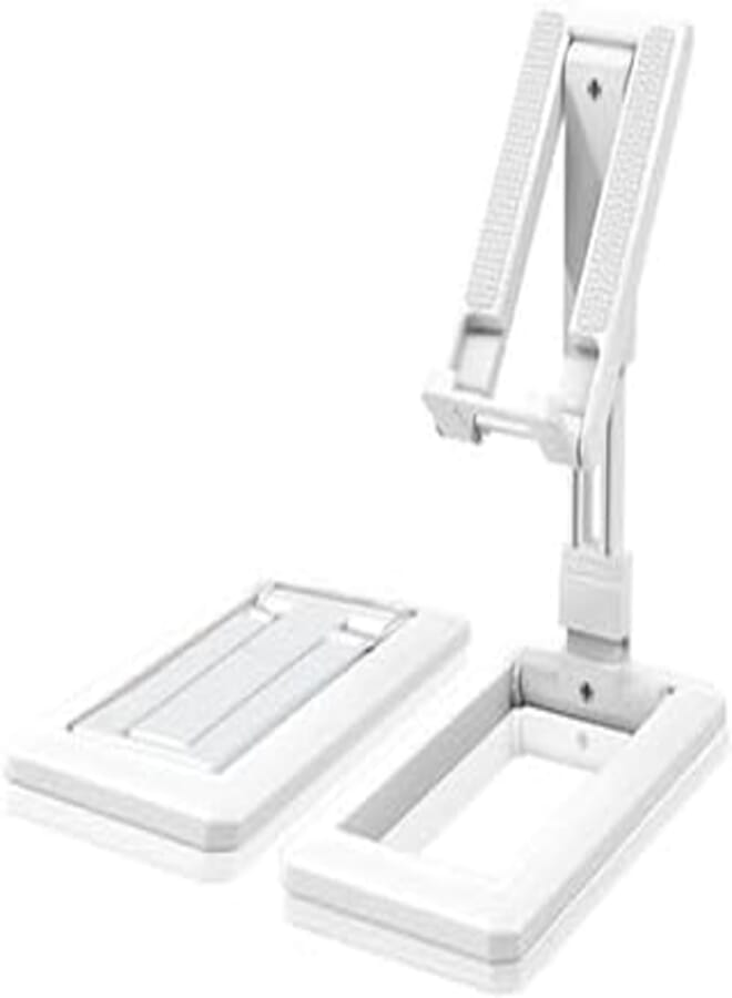 Keendex KX 2982 Foldable & Adjustable Desktop Stand For Mobile- White