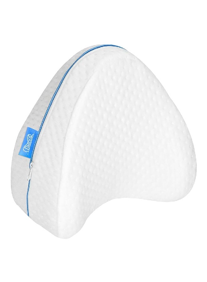 Contour High-Quality and Durable Legacy Leg Pillow White and Blue 10 x 10 x 6 inch 29-450R