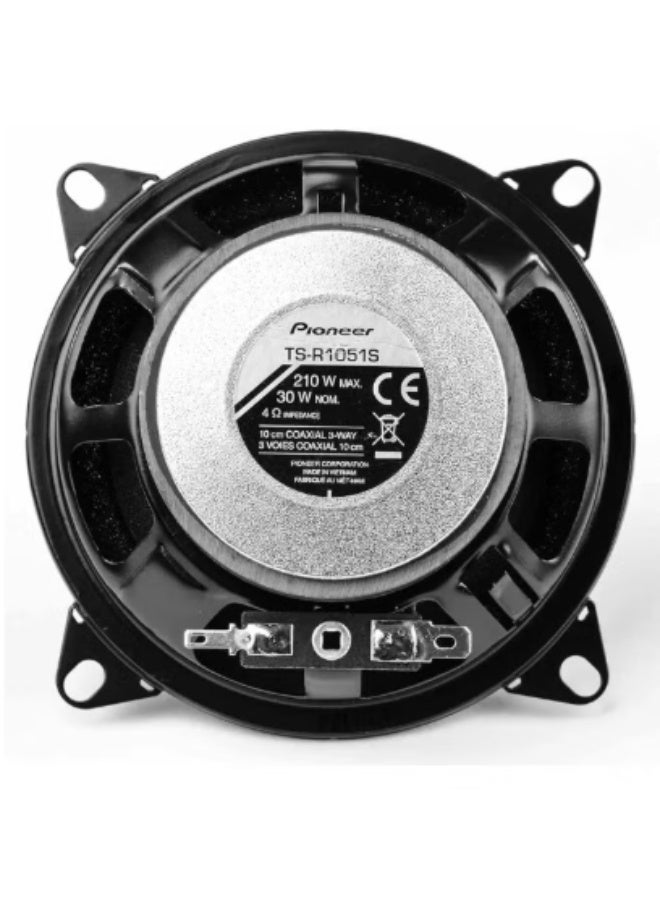 Pioneer TS-R1051S 10cm 3-Way Coaxial Car Speakers | 210W Max Power, 30W RMS | Loud & Clear Sound - Image 2