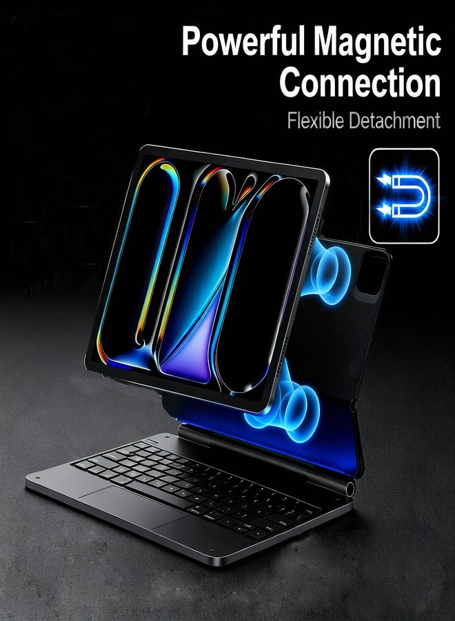 QUARK Keyboard Case for iPad Pro 13-inch (M4) 2024, Magic Keyboard with Backlit for iPad Pro 13, Keyboard Case with Multi-Touch Trackpad, Auto-Connect Design, Black - Image 3