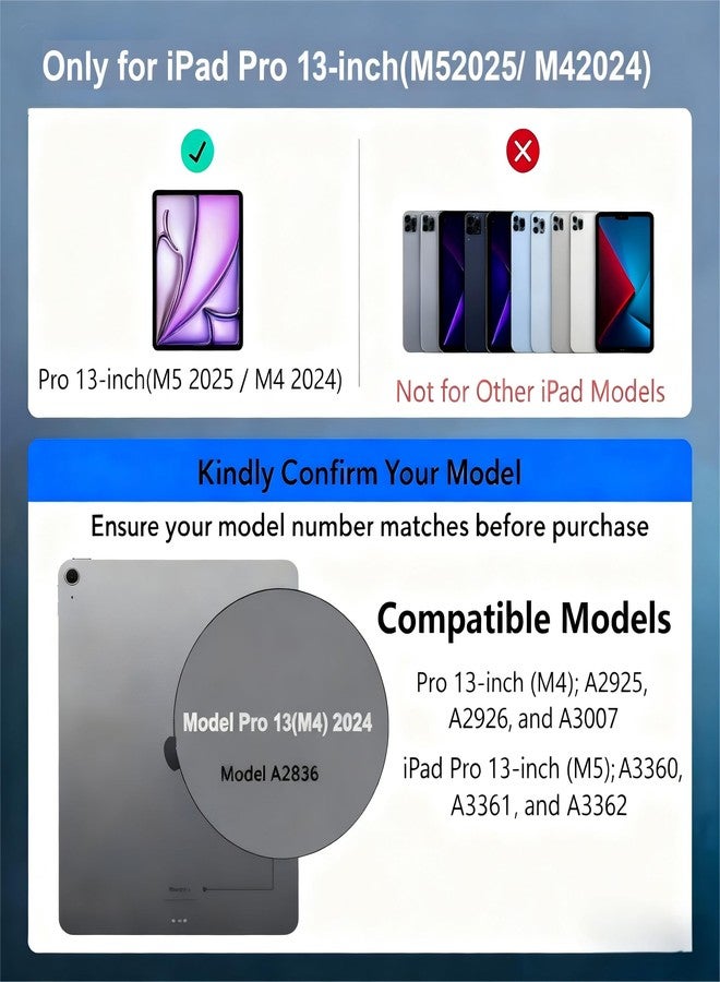 QUARK Keyboard Case for iPad Pro 13-inch (M4) 2024, Magic Keyboard with Backlit for iPad Pro 13, Keyboard Case with Multi-Touch Trackpad, Auto-Connect Design, Black - Image 2