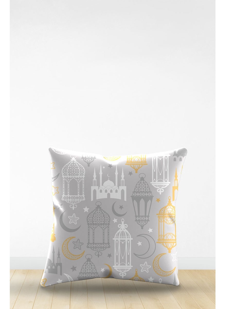 Artavessa Double Sided Digital Printed Decorative Faux Leather Ramadan (Ramadan) Themed Throw Pillow Cover  - Image 1