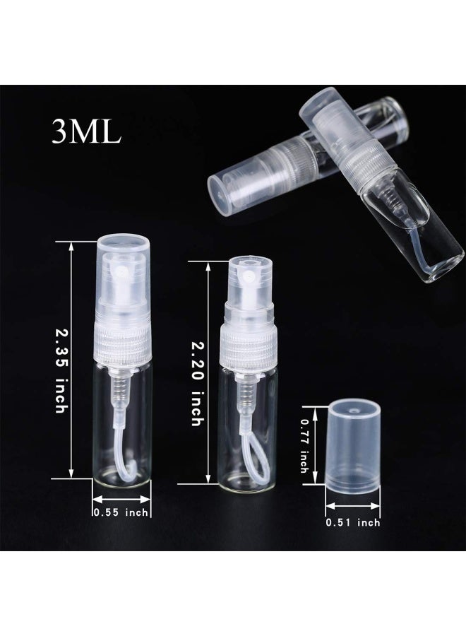 Generic 30Pieces 3Ml 5Ml 10Ml Portable Mini Refillable Clear Glass Empty Sprayer Perfume Bottles Cosmetic Atomizers Spray Bottle Container For Travel Party Must Makeup Tool 30Pieces 3Ml Glass Perfume Bottles  - Image 2