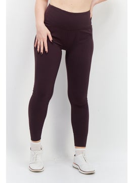 Eddie Bauer Women Pull On Full Length Plain Leggings, Dark Purple  - Image 1