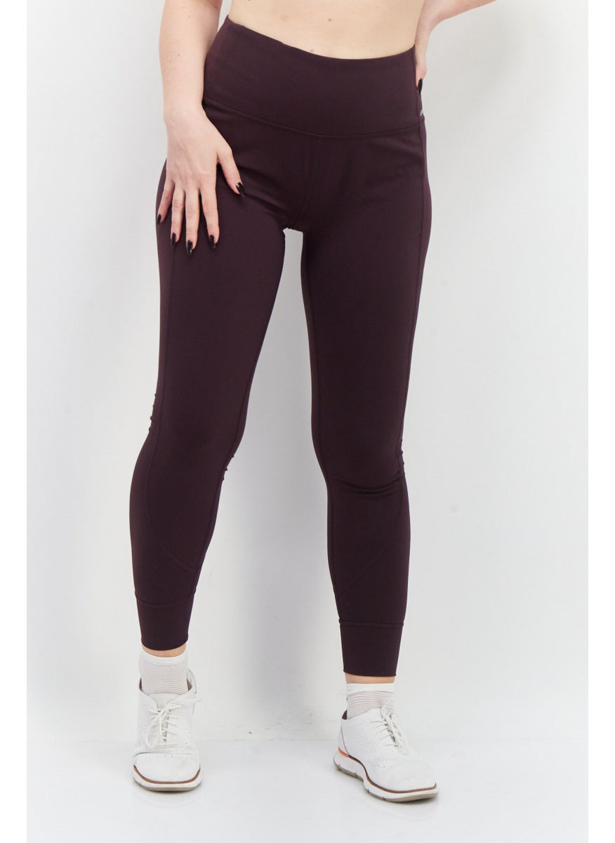 Eddie Bauer Women Pull On Full Length Plain Leggings, Dark Purple  - Image 1