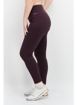 Eddie Bauer Women Pull On Full Length Plain Leggings, Dark Purple  - Image 4