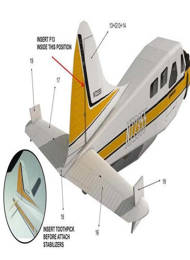 CHICHIYANG DHC-2 Beaver Float Seaplane Paper Model 1:32 3D Paper Aviation Science Exhibition Model (Unassembled Kit) - Image 3