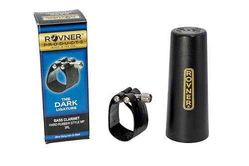 Rovner Ligature & Plastic Cap for Bass Clarinet - Dark Ligature for Hard Rubber Mouthpiece (3RL) - Image 1