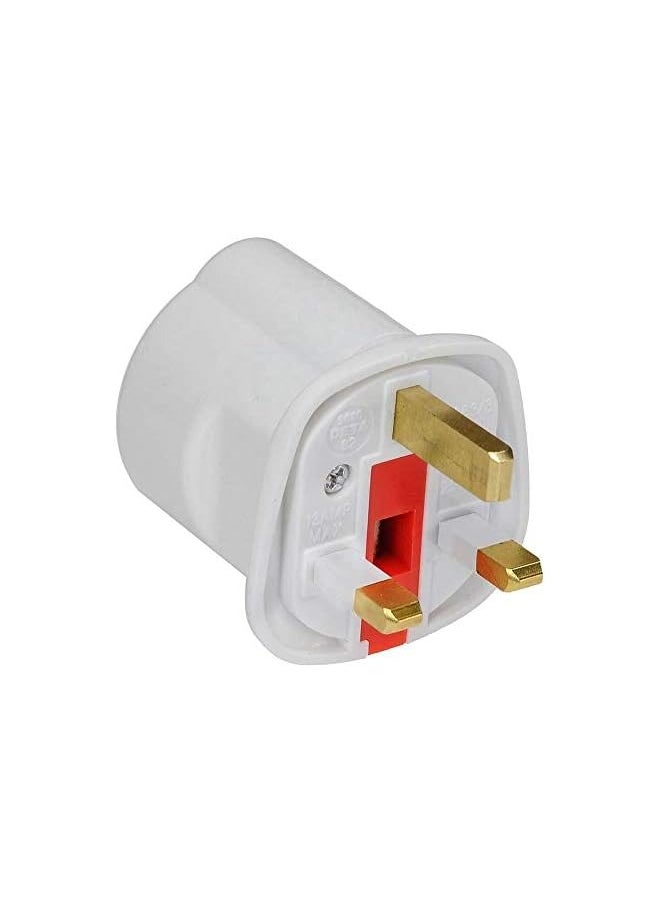 erorex Plugs Adapter, British Plug to EU Schuko Female Plugs Power Converter, 2 Pin Socket EU to UK Travel Adapter, 13A 250V BS1362 FUSED (Pack of 1)  - Image 2