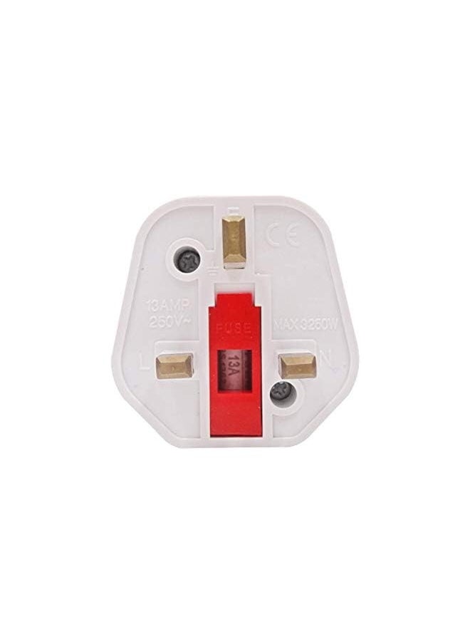 erorex Plugs Adapter, British Plug to EU Schuko Female Plugs Power Converter, 2 Pin Socket EU to UK Travel Adapter, 13A 250V BS1362 FUSED (Pack of 1)  - Image 4