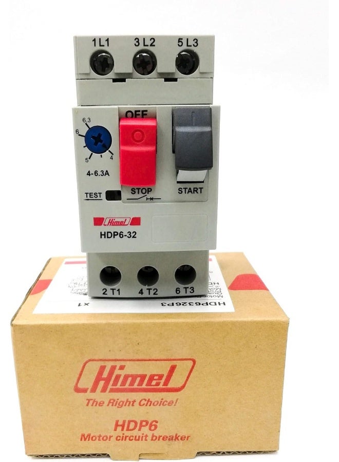 Himel قاطع دائرة حماية المحرك MPCB 4-6.3A HDP6326P3 - هيميل - Image 3