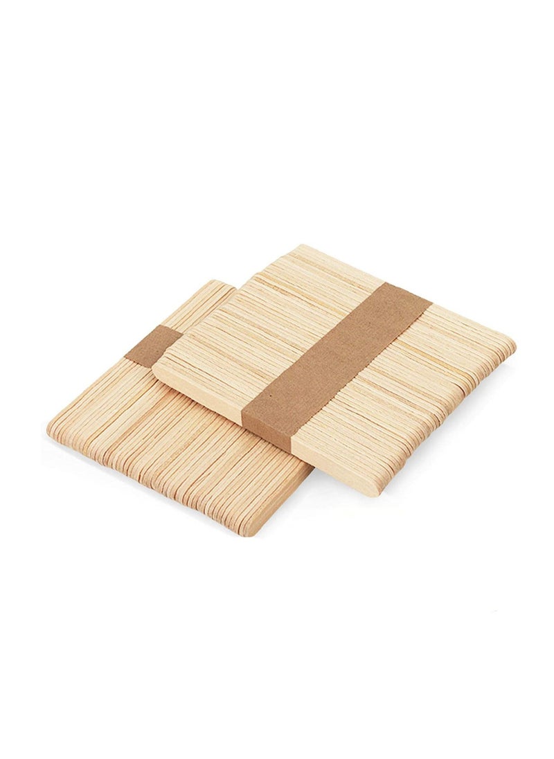 MARKQ Popsicle Sticks 6 inches Wooden Craft Sticks for Ice Cream, Lollipop, Waxing, Resin Stirring, Kids Art Supplies (50 Pieces)  - Image 1