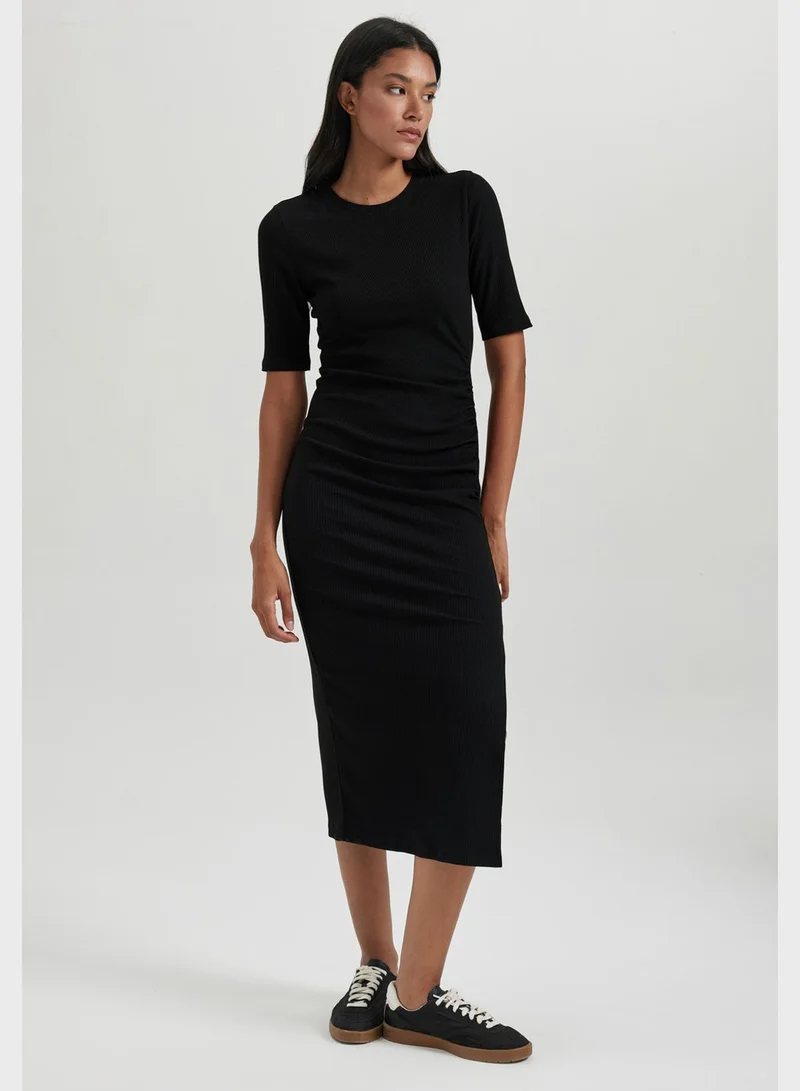 DeFacto Ribbed Midi Dress