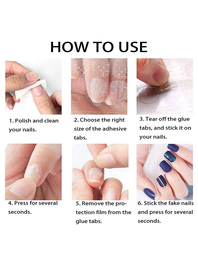 360 Pieces Nail Adhesive Glue Tape Set Waterproof Breathable Glue Tabs Double-sided Nail Jelly Sticker Super Sticky Fake Nail Glue Stickers Transparent Flexible for Manicure Clear - Image 5