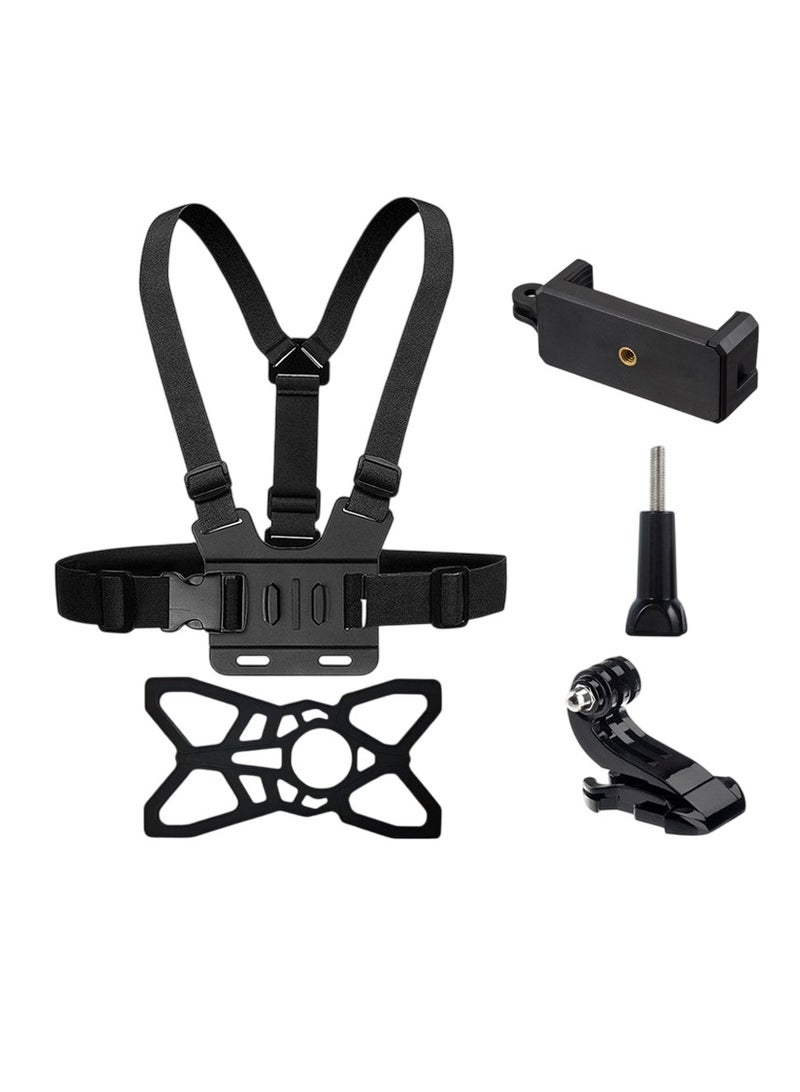 Chest Mount Harness, Mobile Phone Chest Strap Mount, Lightweight Stable Chest Body Mount Harness With Straps And Holder For Phone And Video Action Cameras, (Set 1)  - Image 1