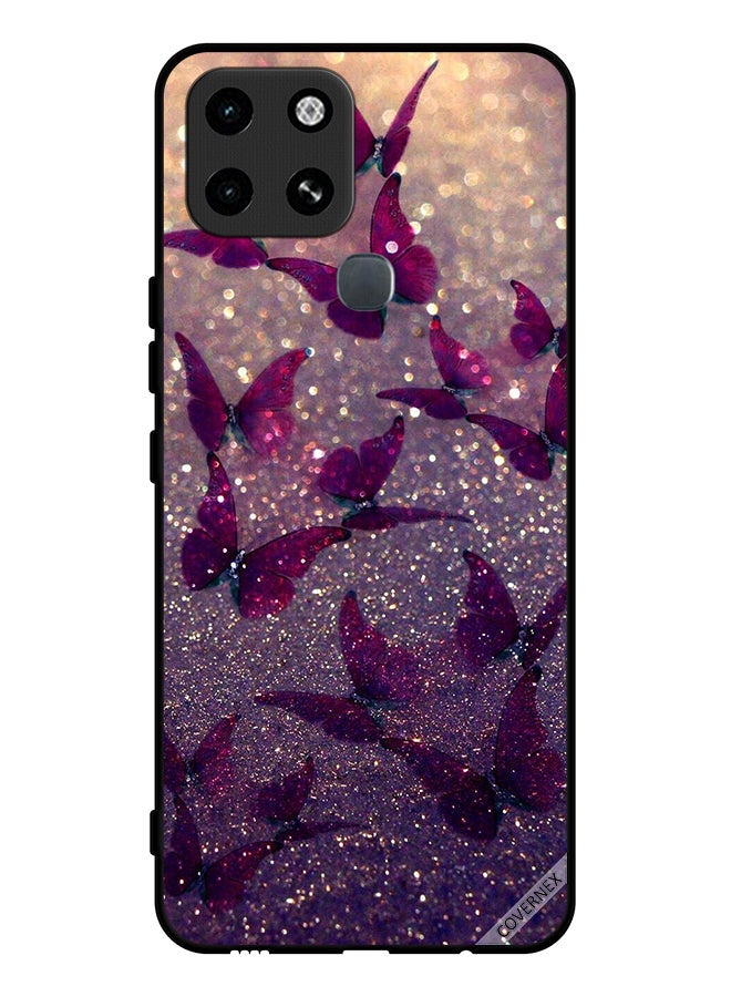 Covernex Protective Case Cover For Infinix Smart 6 Glitter Butterflies - Image 1