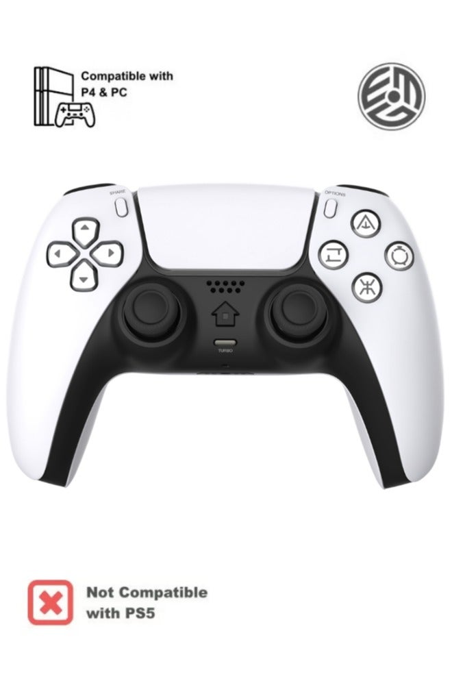اي جي ايم وحدة تحكّم لاسلكية بديلة يد بلايستيشن 4 مزوّدة بصوت 3.5 مم، واهتزاز مزدوج، وجيروسكوب 6 محاور مع لوحة لمس وشريط إضاءة. - Image 1