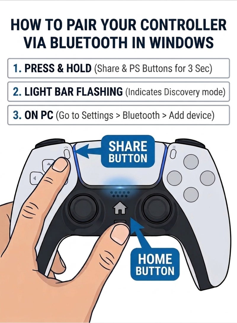 EGM Wireless Controller for PS4, Custom Design V2 Gamepad Joystick for PS4 with Non-Slip Grip of Both Sides and 3.5mm Audio Jack! - Image 3
