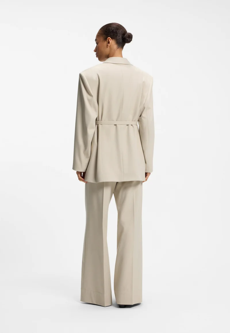 BOSS Beige Oversized-fit blazer with belt for Women | Best Price UAE