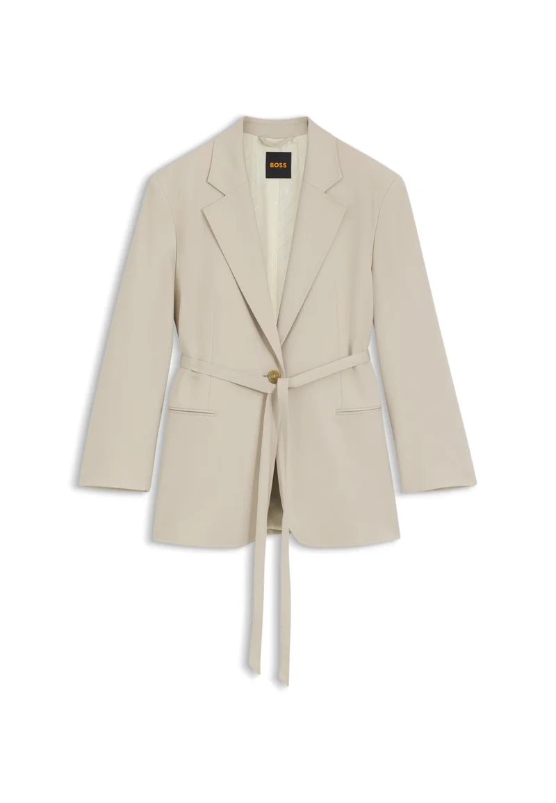 BOSS Beige Oversized-fit blazer with belt for Women | Best Price UAE