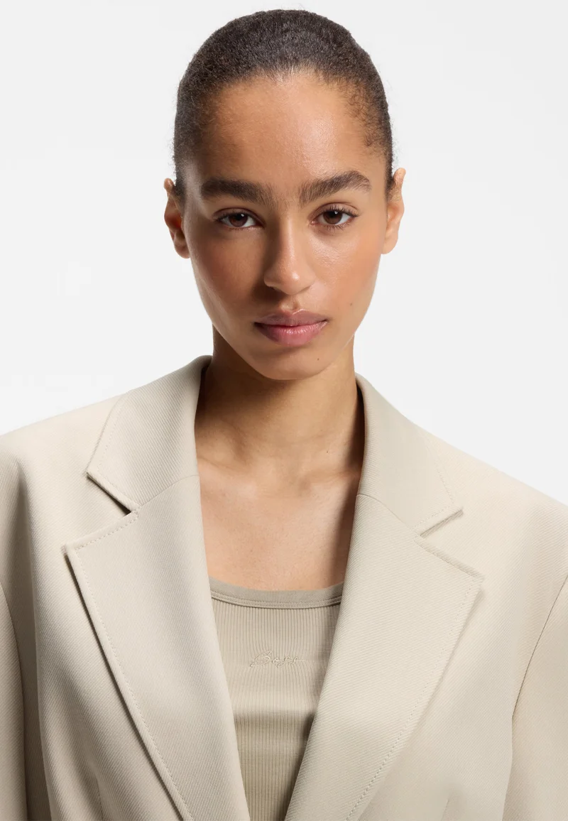 BOSS Beige Oversized-fit blazer with belt for Women | Best Price UAE