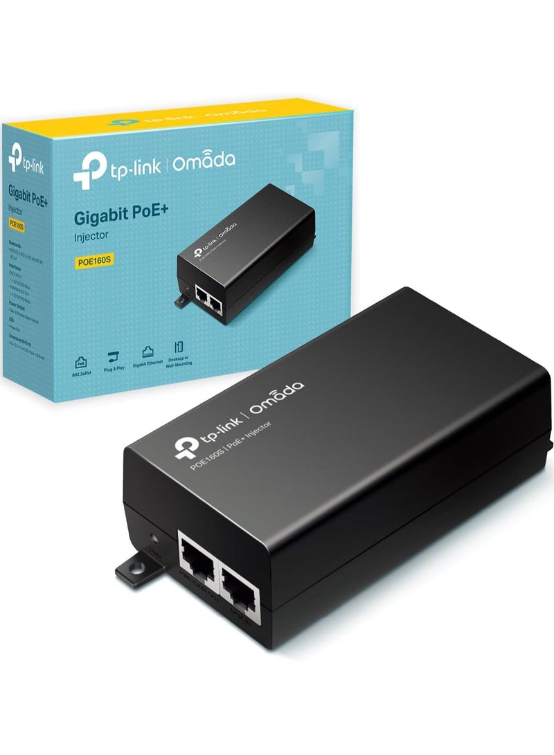 Tp-link Tl TP-Link 802.3at/af Gigabit PoE Injector | Non-PoE to PoE Adapter | Supplies PoE (15.4W) or PoE+ (30W) | Plug & Play | Desktop/Wall-Mount | Distance Up to 100m (PoE160S) - Image 1