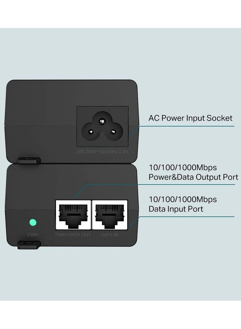 Tp-link Tl TP-Link 802.3at/af Gigabit PoE Injector | Non-PoE to PoE Adapter | Supplies PoE (15.4W) or PoE+ (30W) | Plug & Play | Desktop/Wall-Mount | Distance Up to 100m (PoE160S) - Image 3