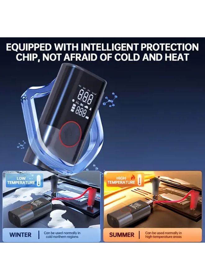 مضخة هواء محمولة من النوع أ للسيارة مع بداية قفزة طارئة وضوء LED - Image 4