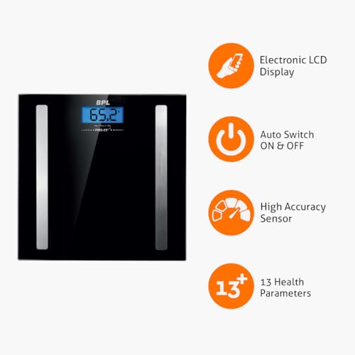 BPL Medical Technologies PWS-01 BT Bluetooth Enabled Weighing Machine (Black) - Image 2