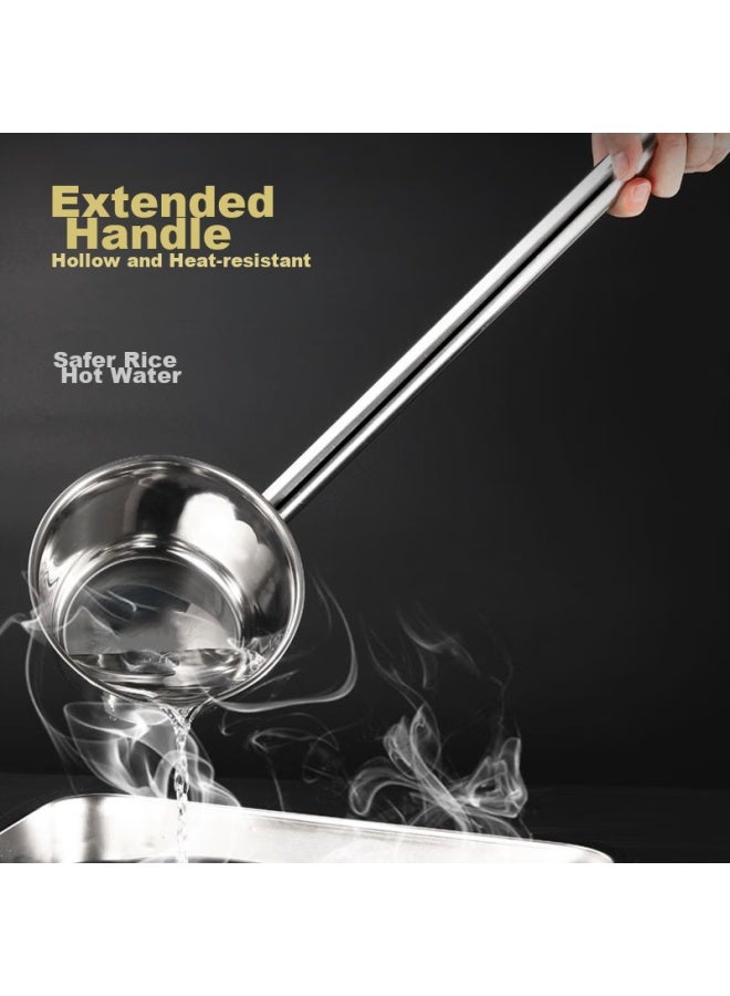 Yata Wutian Stainless Steel Soup Ladle, Large Size, Long Handle, Heat-resistant Spoon, Kitchen Scoop, Porridge Ladle, Commercial Use - Image 1