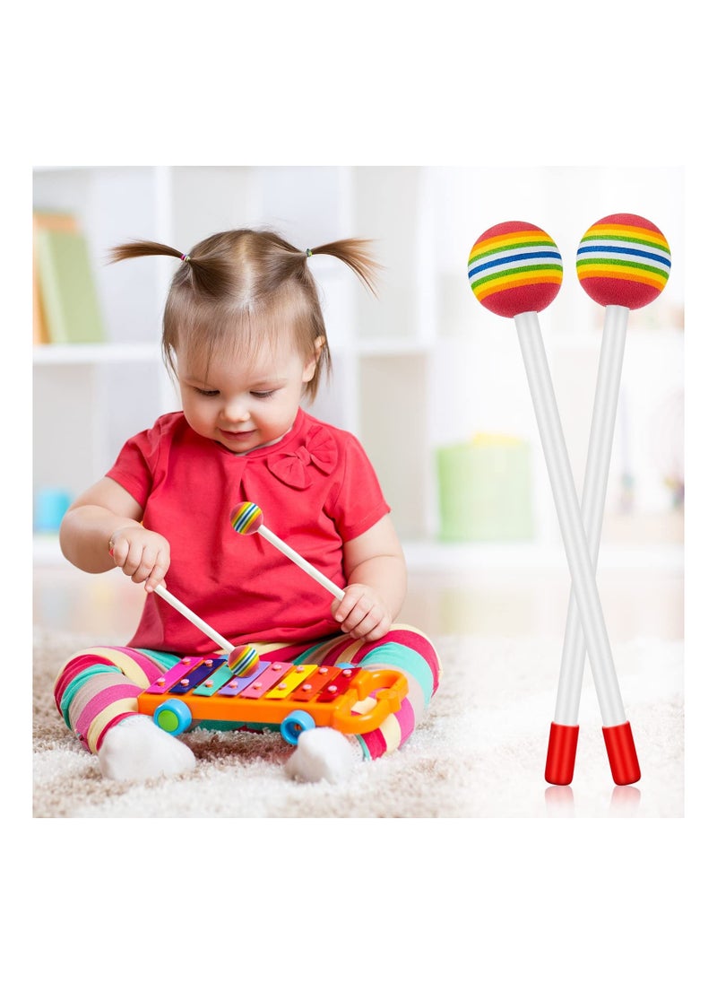 12 Pcs Lollipop Drum Mallet, Child-friendly Plastic Drumsticks Percussion Sticks Child Mallet Toy Rainbow Percussion Sticks Foam Hammer Toy Timpani Mallets for Kids Musical Instrument Accessories  - Image 3