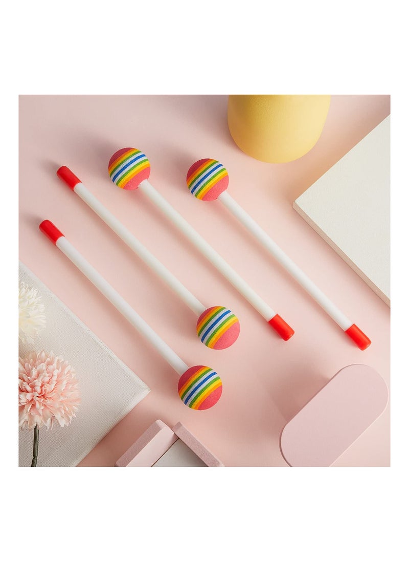 12 Pcs Lollipop Drum Mallet, Child-friendly Plastic Drumsticks Percussion Sticks Child Mallet Toy Rainbow Percussion Sticks Foam Hammer Toy Timpani Mallets for Kids Musical Instrument Accessories  - Image 2