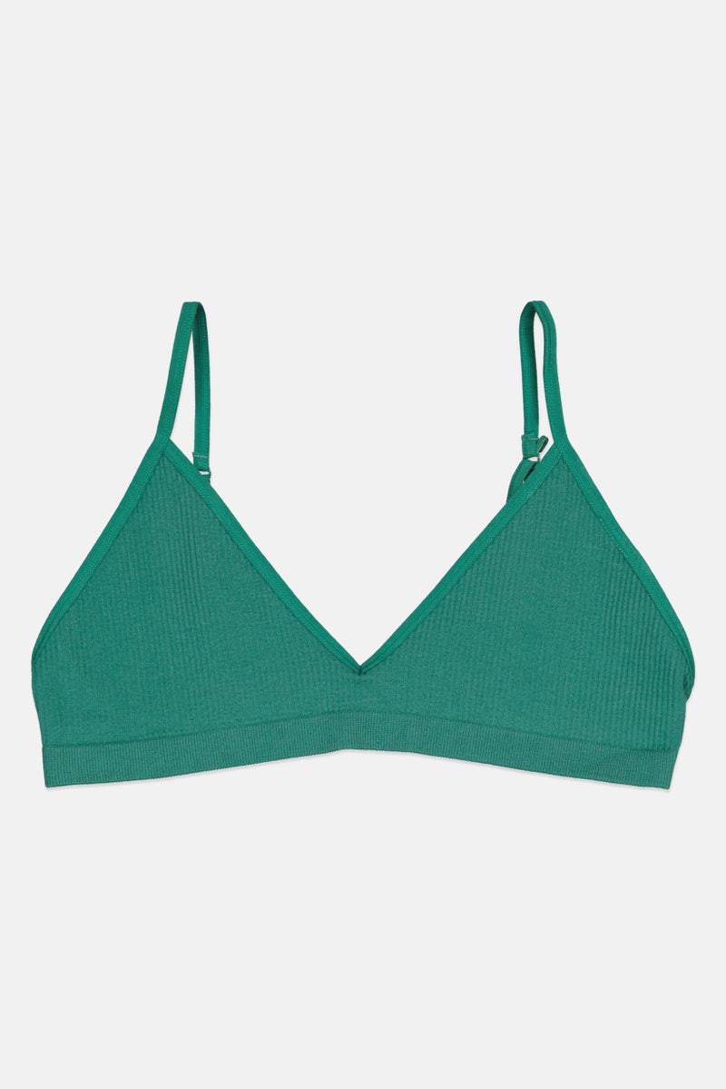 Cotton On Body Women Non Padded Textured Bra, Green - Image 1