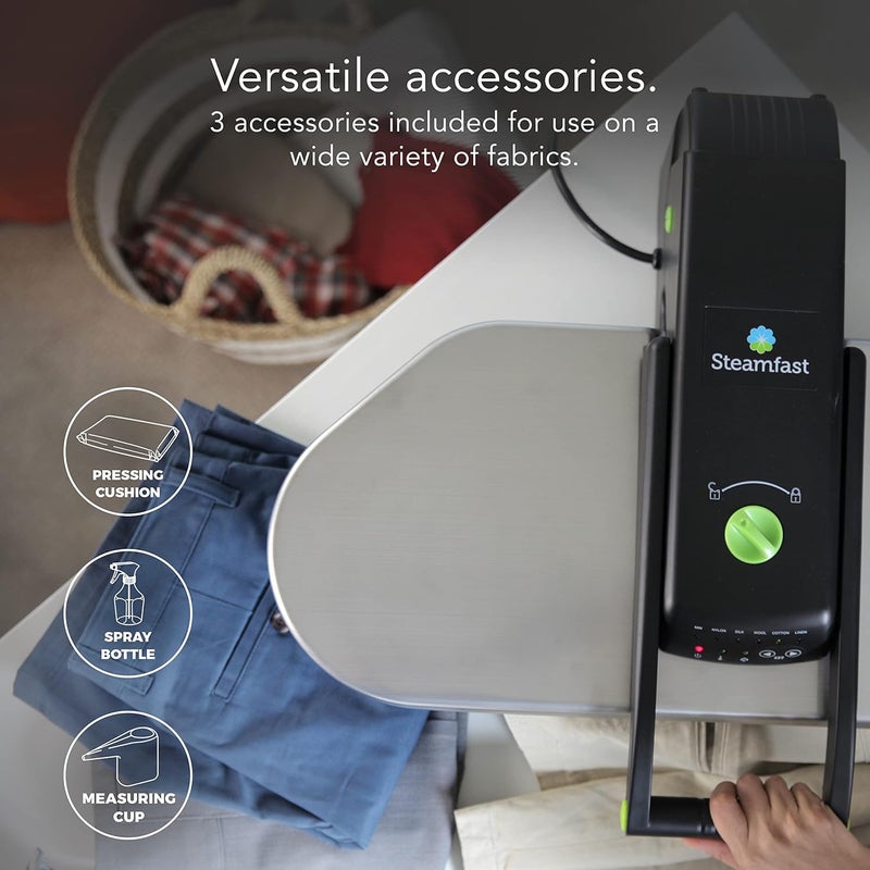 Steamfast Steamfast SF680 Digital Steam Press with Multiple Fabric Settings and Steam Burst FunctionStainlessBlack Stand  - Image 2