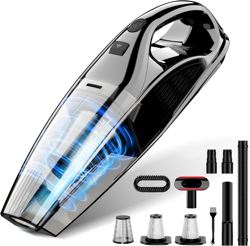 Upbooz Handheld Vacuum Cordless Rechargeable Portable Car Vacuum, 7500Pa Powerful Suction Mini Hand Held Vacuum, 670ML Cup Lightweight Small Vacuum Cleaner for Car/Office/Home, Pet Hair - Image 1